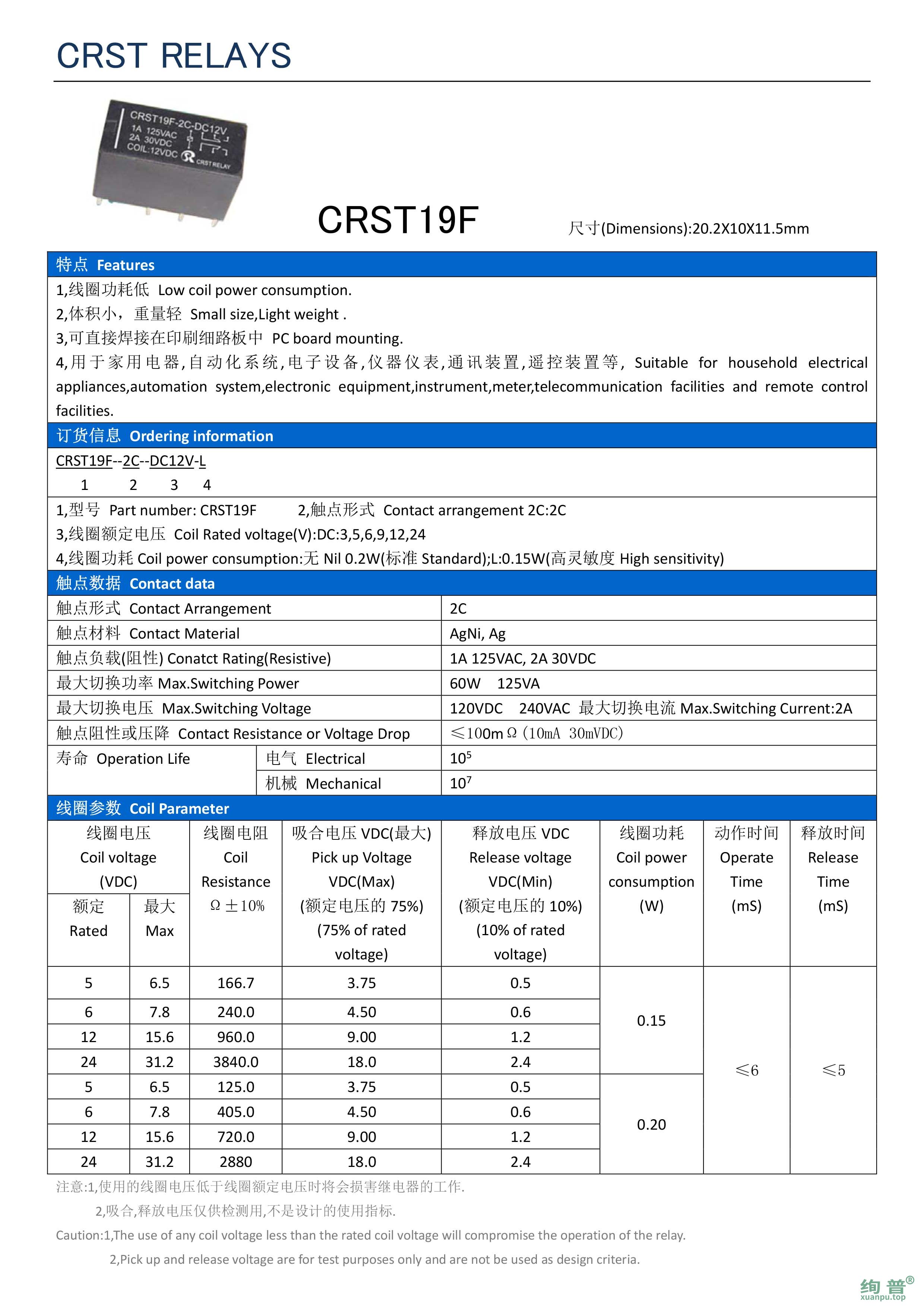 CRST19F-2C-DC6V