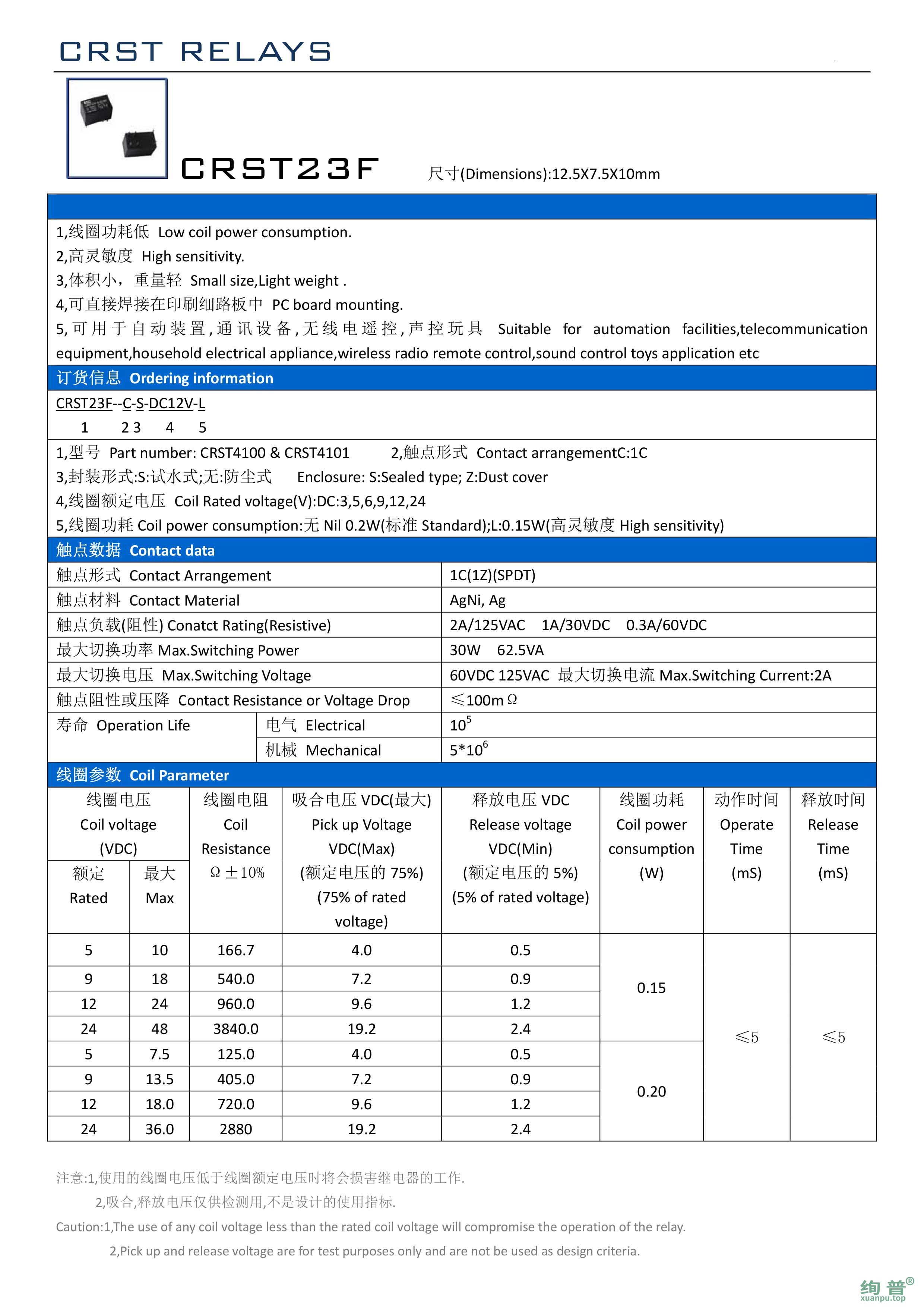 CRST23F-C-S-DC5V-L(图1)