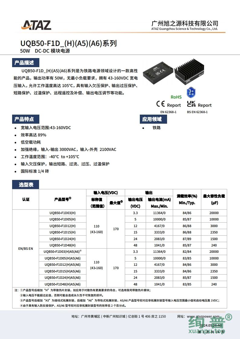 UQB50-F1D05H